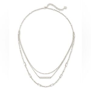 Kendra Scott Addison Triple Strand Necklace in Silver